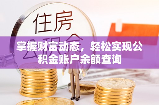 栾川掌握财富动态，轻松实现公积金账户余额查询