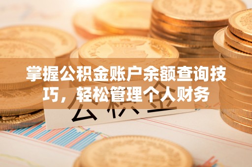 栾川掌握公积金账户余额查询技巧，轻松管理个人财务