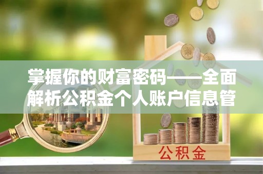 栾川掌握你的财富密码——全面解析公积金个人账户信息管理与优化