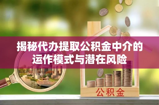 栾川揭秘代办提取公积金中介的运作模式与潜在风险