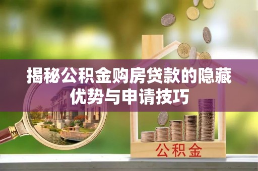 栾川揭秘公积金购房贷款的隐藏优势与申请技巧