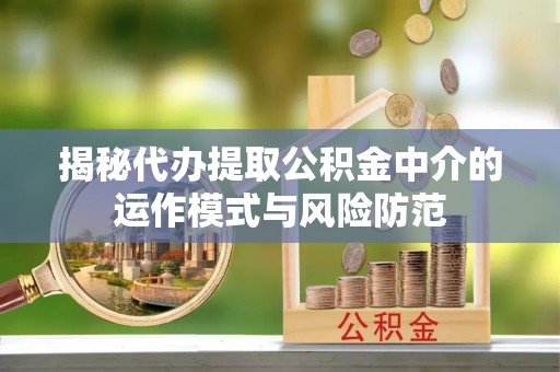 栾川揭秘代办提取公积金中介的运作模式与风险防范