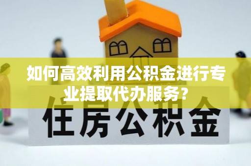 栾川如何高效利用公积金进行专业提取代办服务？